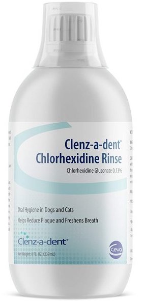 Clenz-a-dent Chlorhexidine Rinse 8 oz 1
