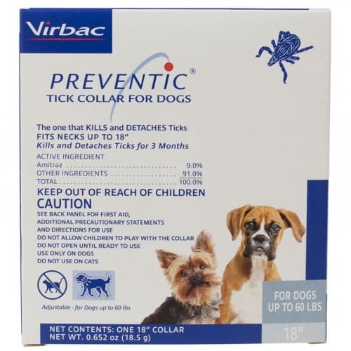 Preventic Tick Collar for dogs up to 60 lbs 18 inches 1