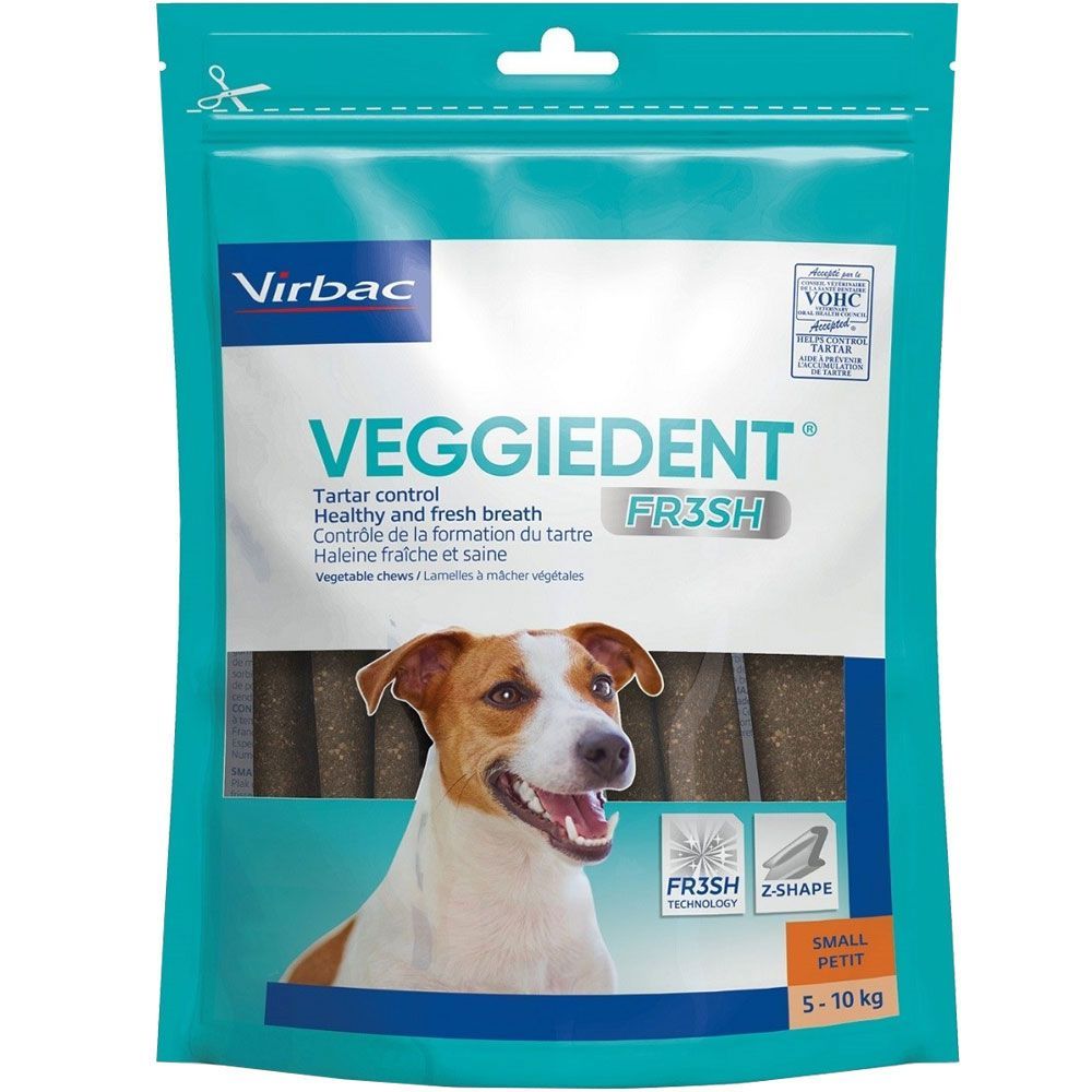 C.E.T. VeggieDent Fr3sh 30 chews for small dogs 11-22 lbs 1