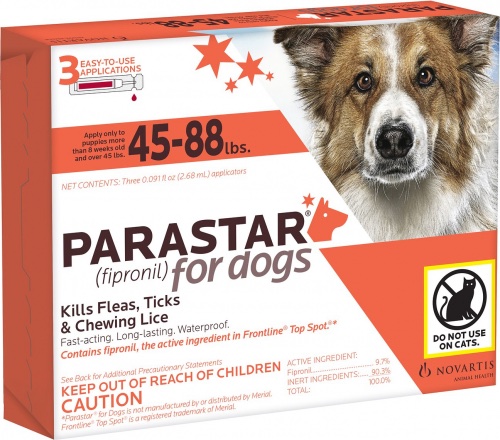 Parastar 3 applicators for dogs 45-88 lbs (Red) 1