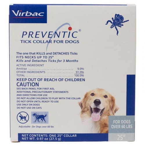 Preventic Tick Collar for dogs over 60 lbs 25 inches 1