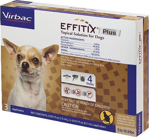 Effitix Plus  3 applicators for dogs 5-10.9 lbs (Tan)  1