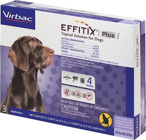 Effitix Plus  3 applicators for dogs 23-44.9 lbs (Purple) 1