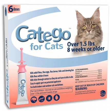 Catego 6 doses for cats over 1.5 lbs & 8 weeks or older 1