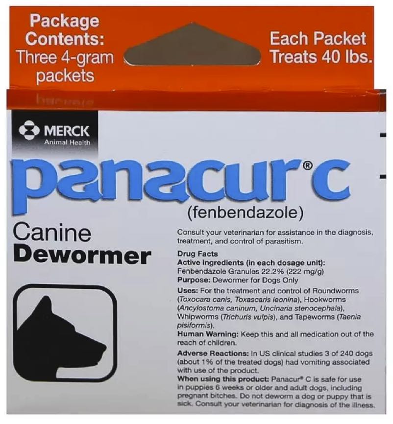 Panacur C  3 paquetes de 4g 4 g 1