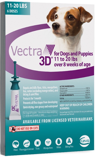 Vectra 3D para perros y cachorros de 11 a 20 libras 6 dosis 1