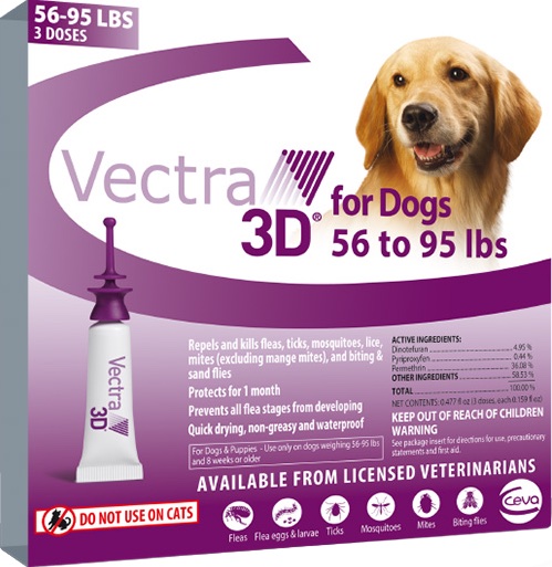 Vectra 3D 3 dosis para perros de 56 a 96 libras 1