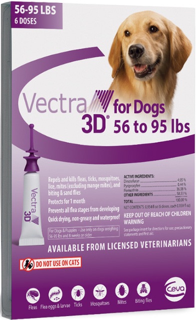 Vectra 3D para perros de 56 a 96 libras 6 dosis 1
