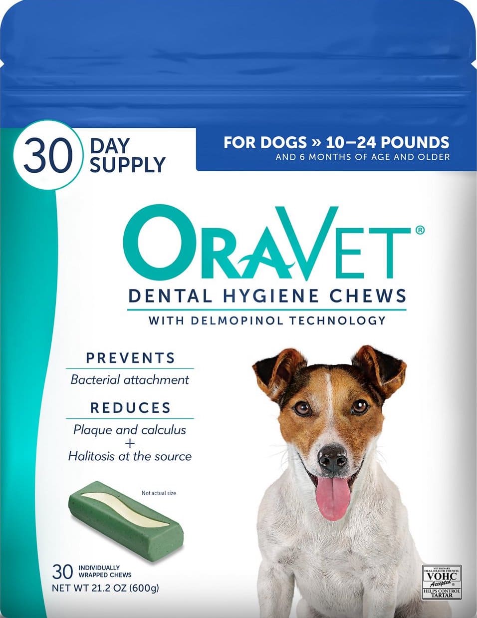 OraVet Masticables para la Higiene Dental para perros 10 a 24 libras 30 comprimidos 1