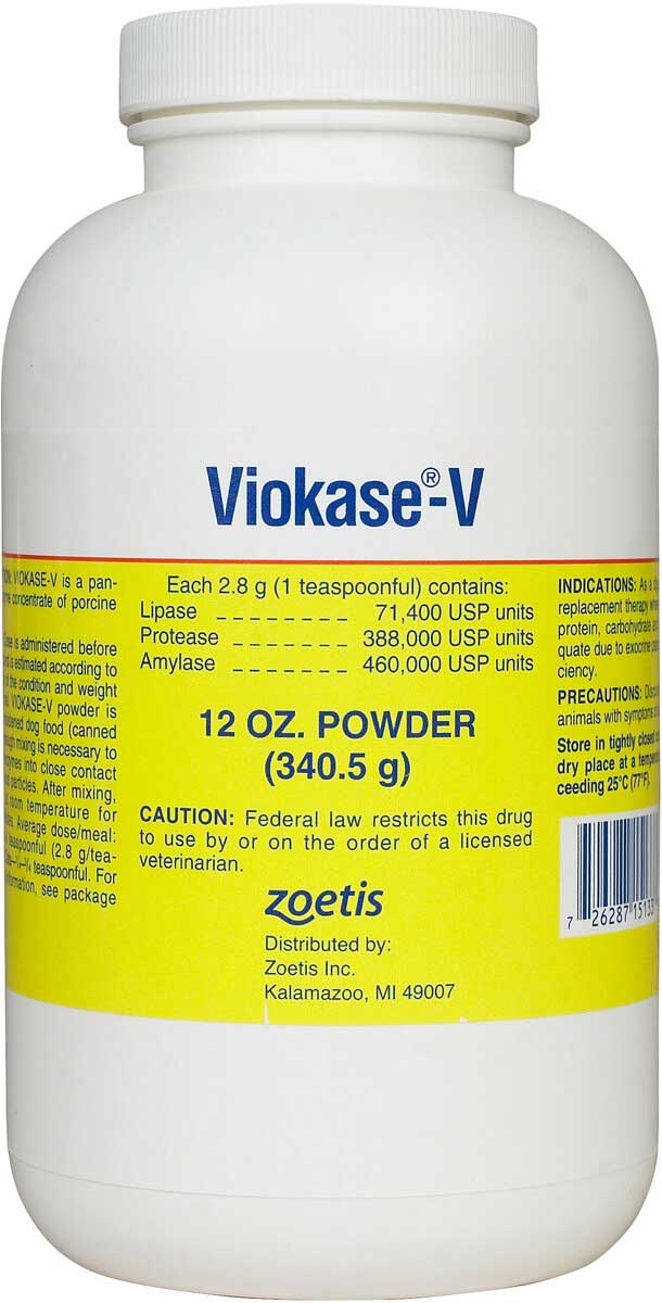 Viokase-V Powder 12 oz 1