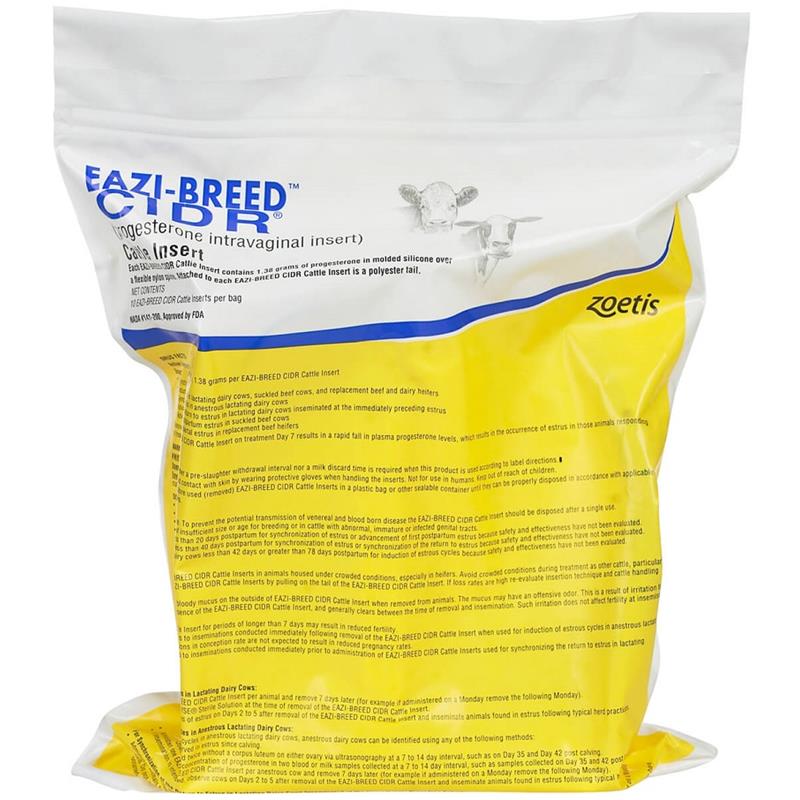 Eazi-Breed CIDR Cattle Bag of 10 Inserts 1