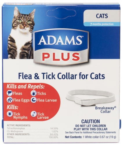 Adams Plus Flea & Tick Collar for Cats 1 white collar 1