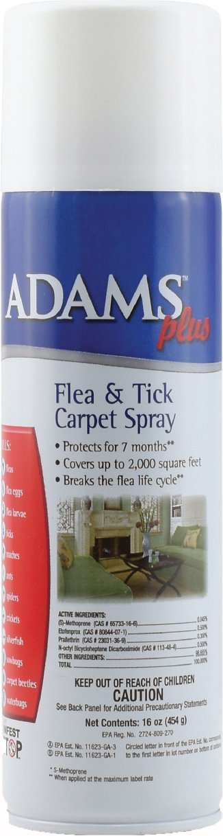 Adams Plus Spray Antipulgas y Antigarrapatas para Alfombras 16 oz 1