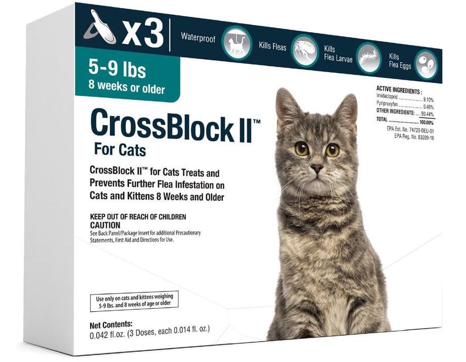 CrossBlock II for Cats 3 doses 5-9 lbs (Teal) 1