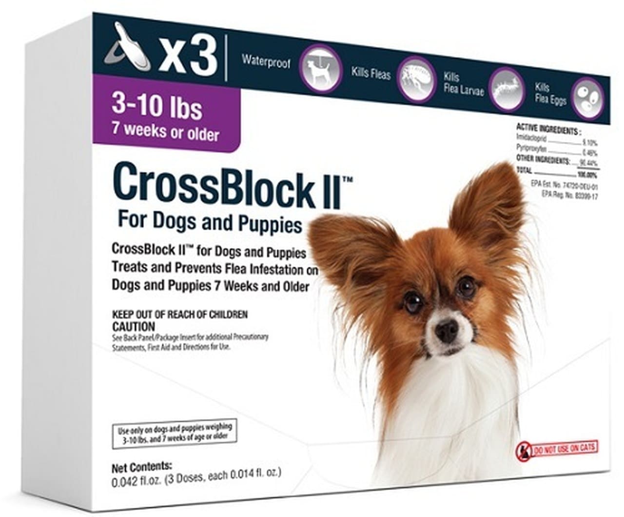 CrossBlock II for Dogs 3 doses 3-10 lbs (Purple) 1