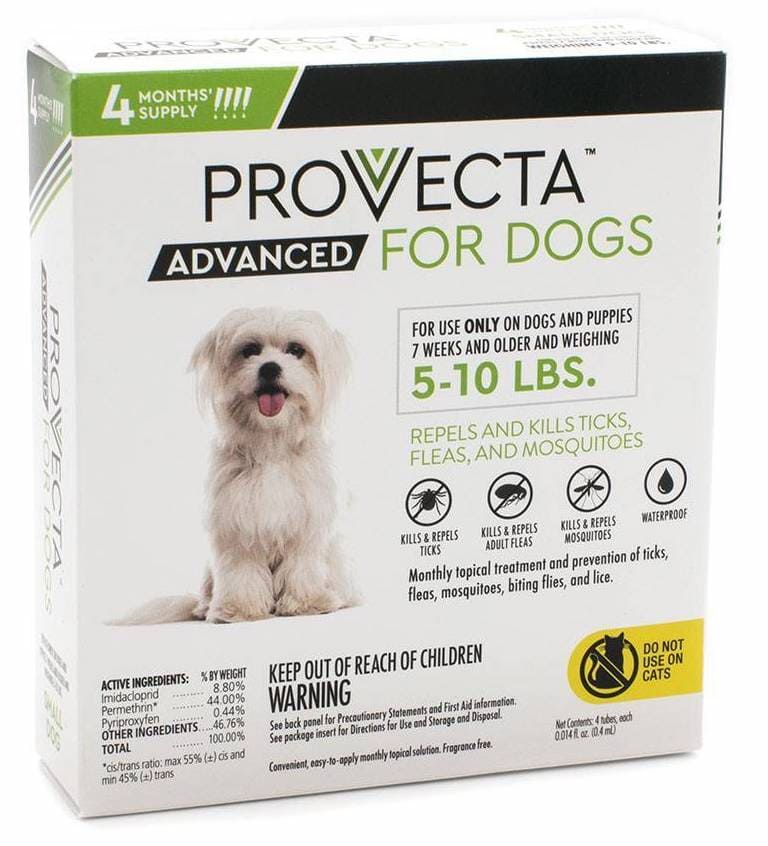 Provecta Advanced para Perros 4 dosis para perros pequeños de 5 a 10 libras 1
