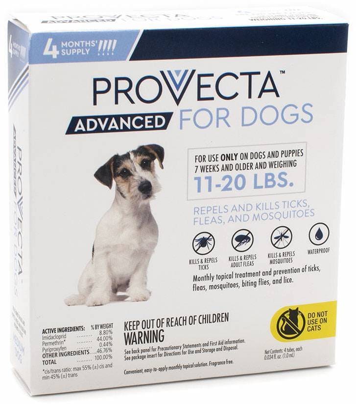 Provecta Advanced para Perros 4 dosis para perros pequeños de 11 a 20 libras 1