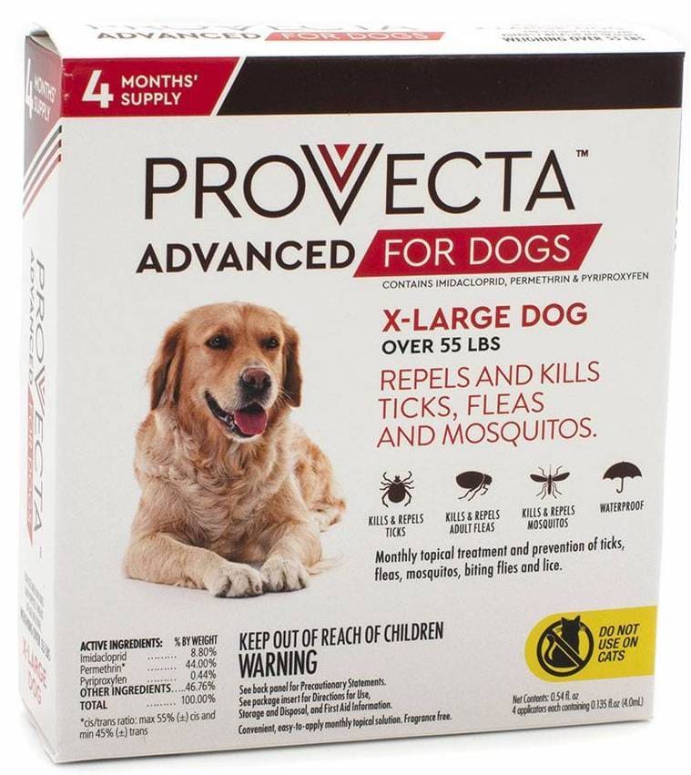 Provecta Advanced para Perros para perros pequeños de más 55 libras 4 dosis 1