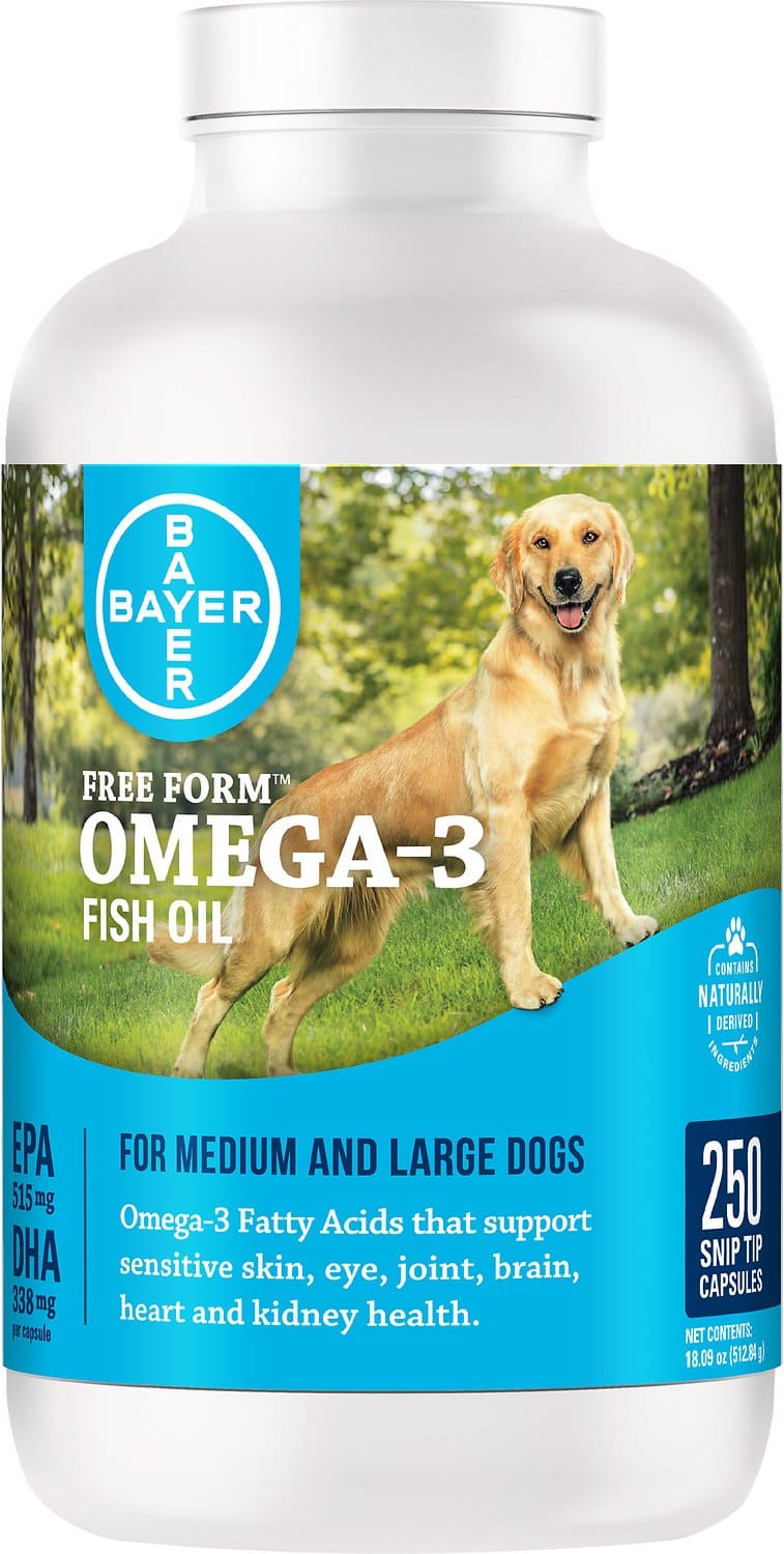 Free Form Omega-3 Snip Tips 250 count for medium & large dogs 1