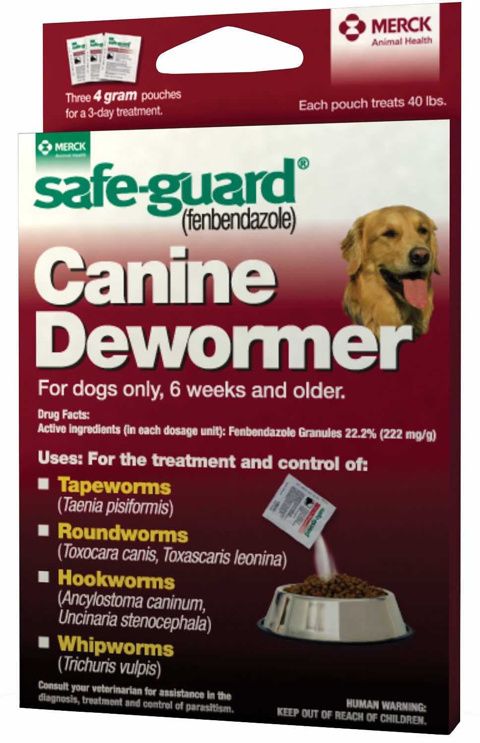 Safe-Guard Canine Dewormer 4 g 3 pouches 1