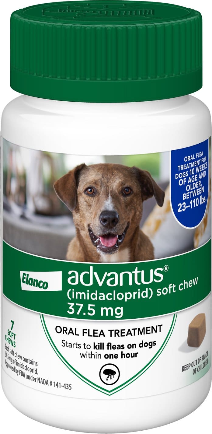 Advantus 37.5 mg for large dogs 23-110 lbs 7 soft chews 1