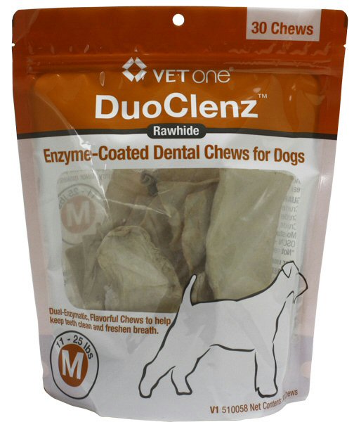 DuoClenz Rawhide Chews 30 chews for medium dogs 11-25 lbs 1