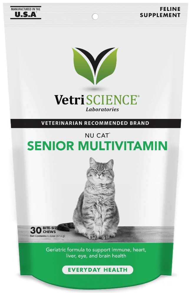 VetriScience Nu Cat Senior Multivitamin Bite-Sized Chews 30 count 1
