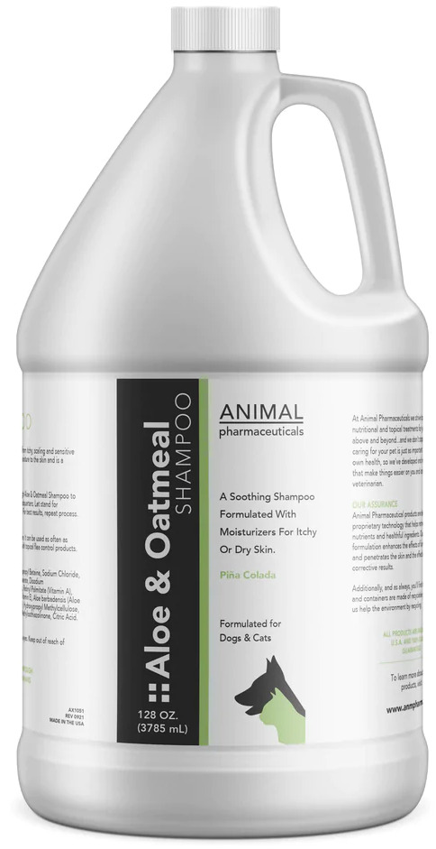 Animal Pharmaceuticals Aloe y Avena Champú Piña Colada 1 gallon 1