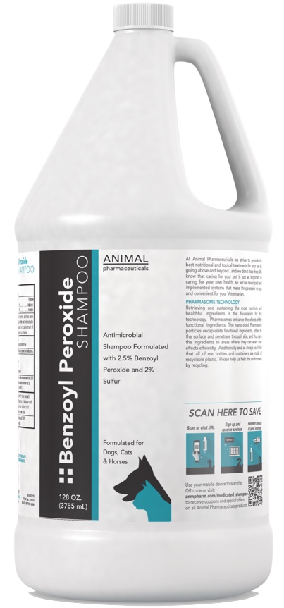 Animal Pharmaceuticals Benzoyl Peroxide Shampoo 1 gallon 1