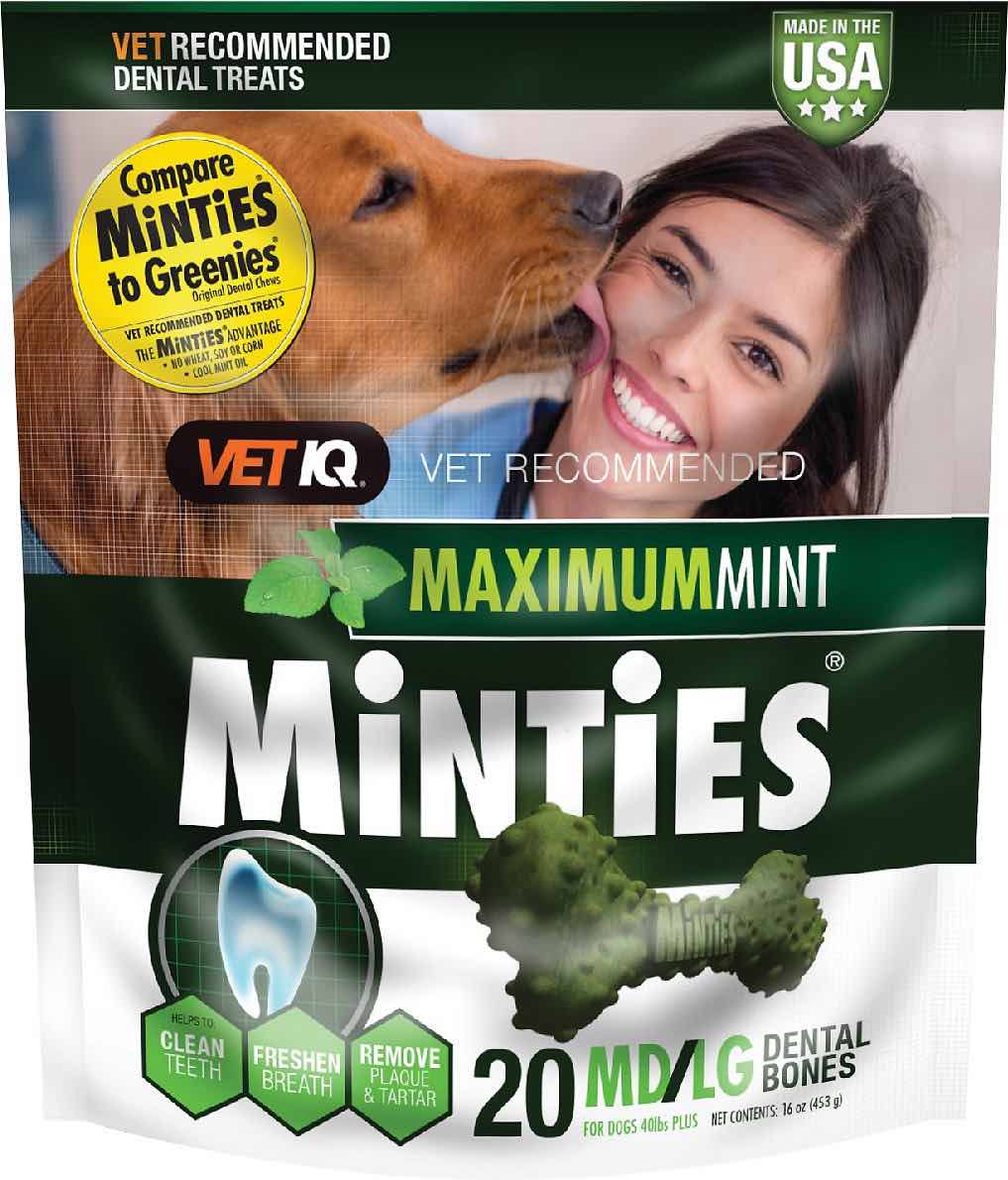 VetIQ Minties 20 dental bones Medium/Large for dogs over 40 lbs 1