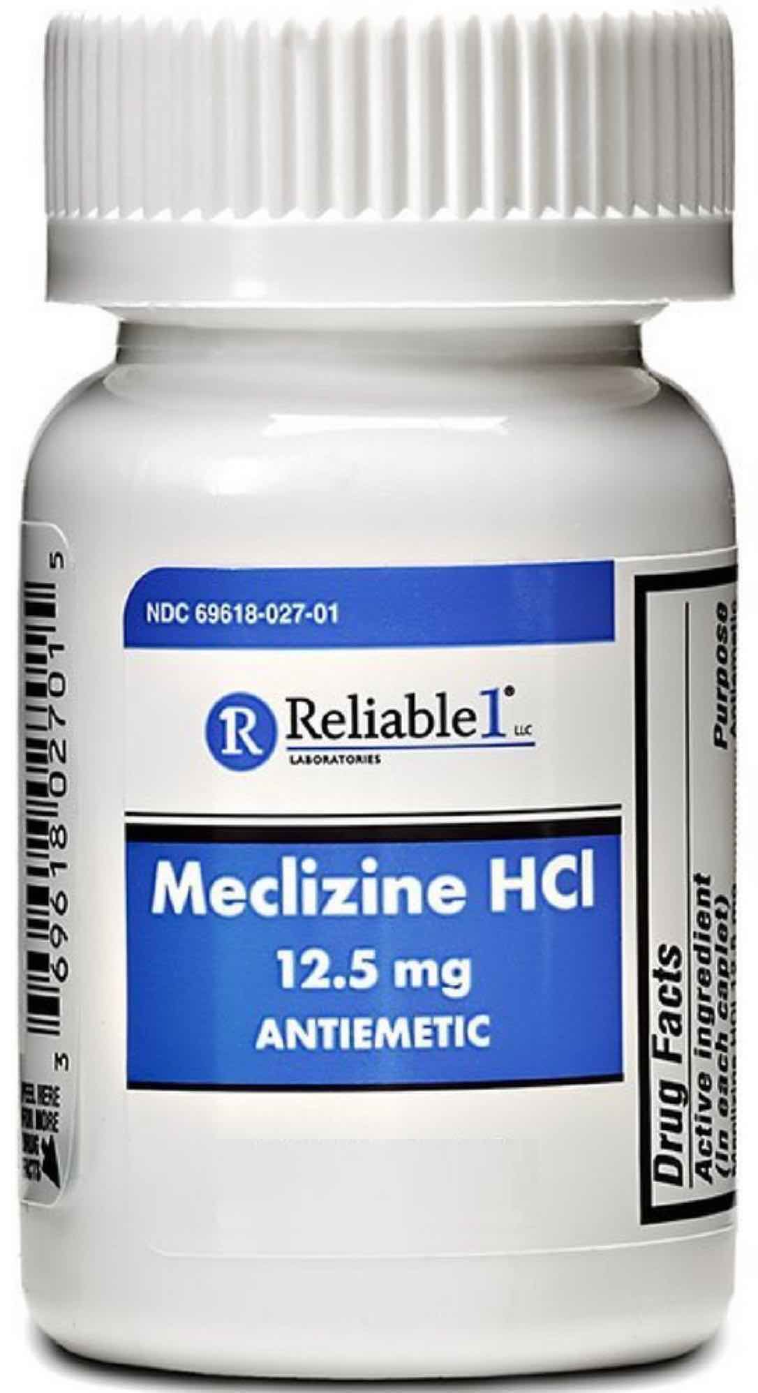 Meclizine 12.5 mg 1 caplet 1