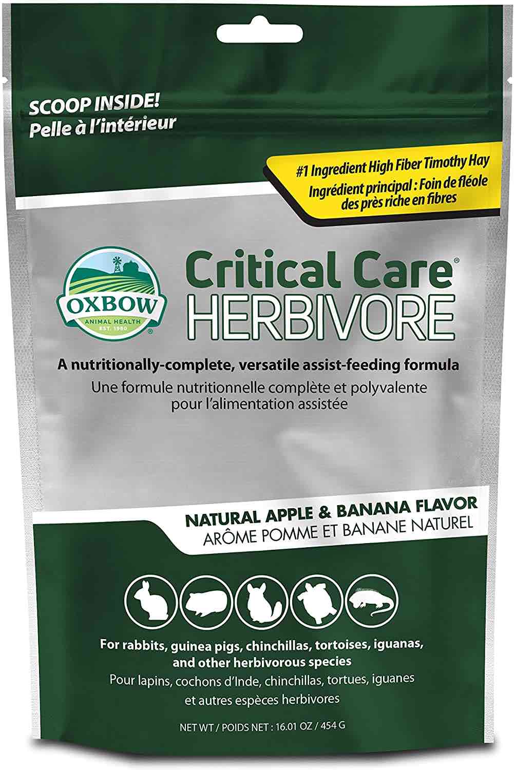 Oxbow Critical Care Herbivore 16.01 oz (454 g) bag Apple & Banana 1