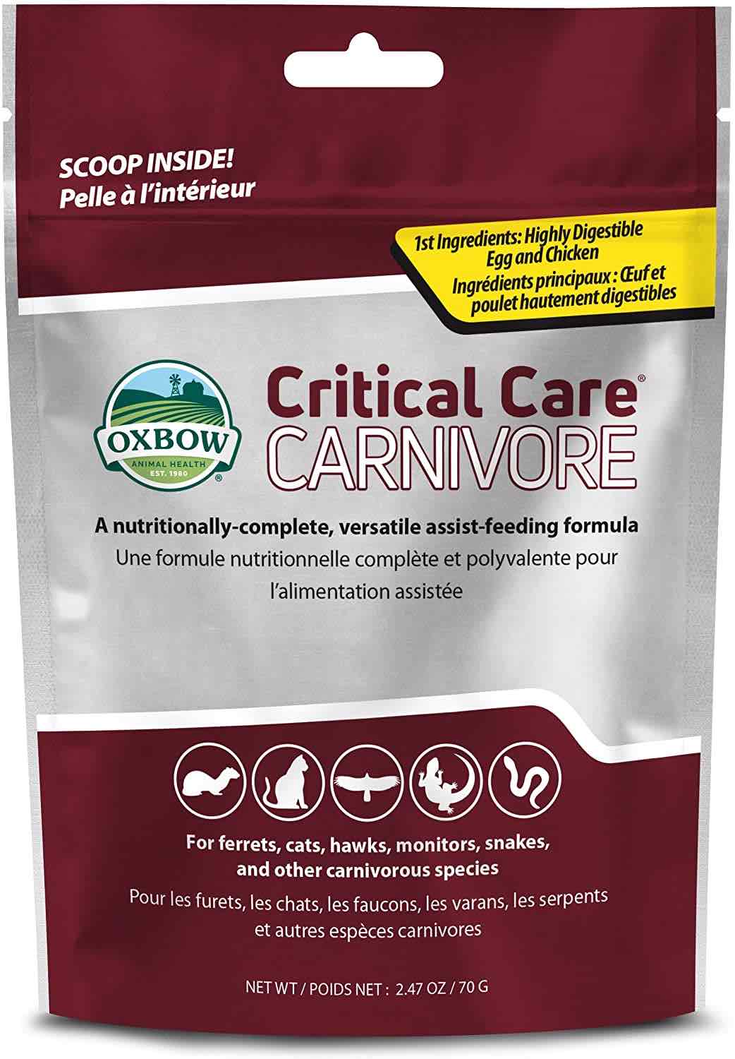 Oxbow Critical Care Carnivore	 2.47 oz (70 g) bag 1