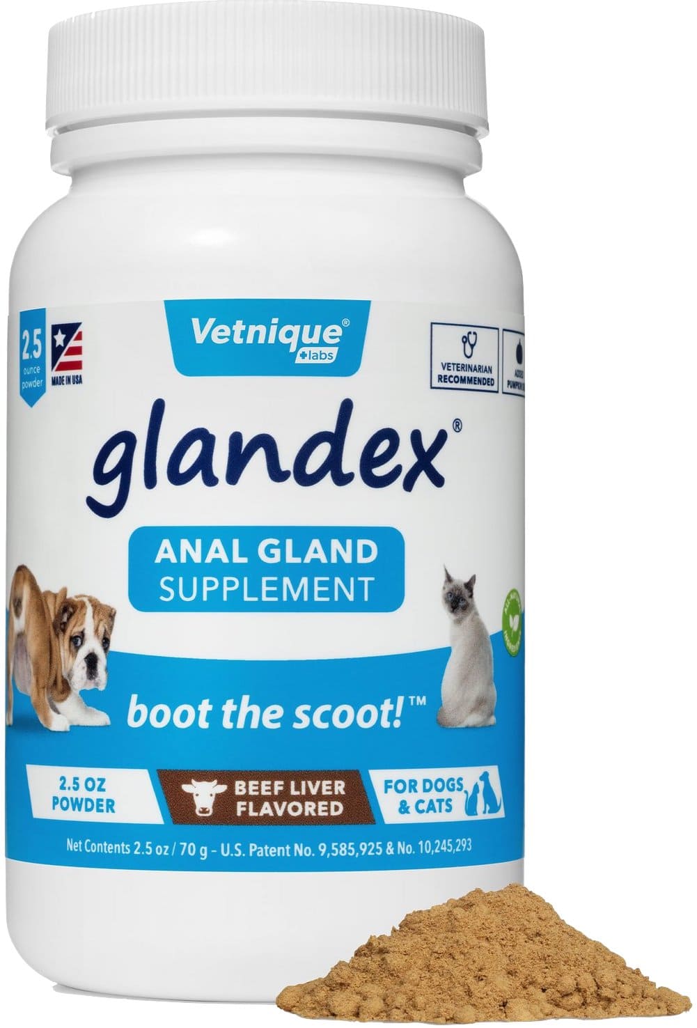 Glandex Anal Gland Supplement Powder 2.5 oz Beef Liver 1