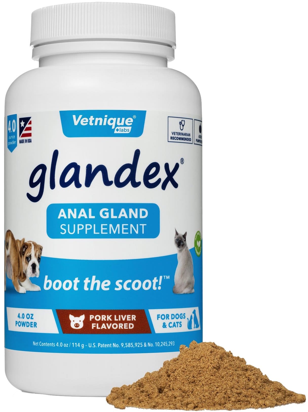 Glandex Anal Gland Supplement Powder 4 oz Pork Liver 1