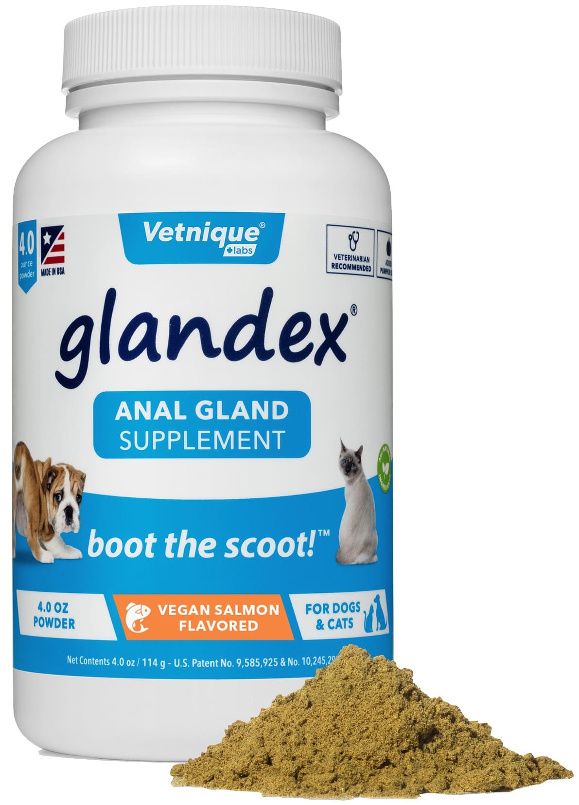 Glandex Anal Gland Supplement Powder 4 oz Vegan Salmon 1