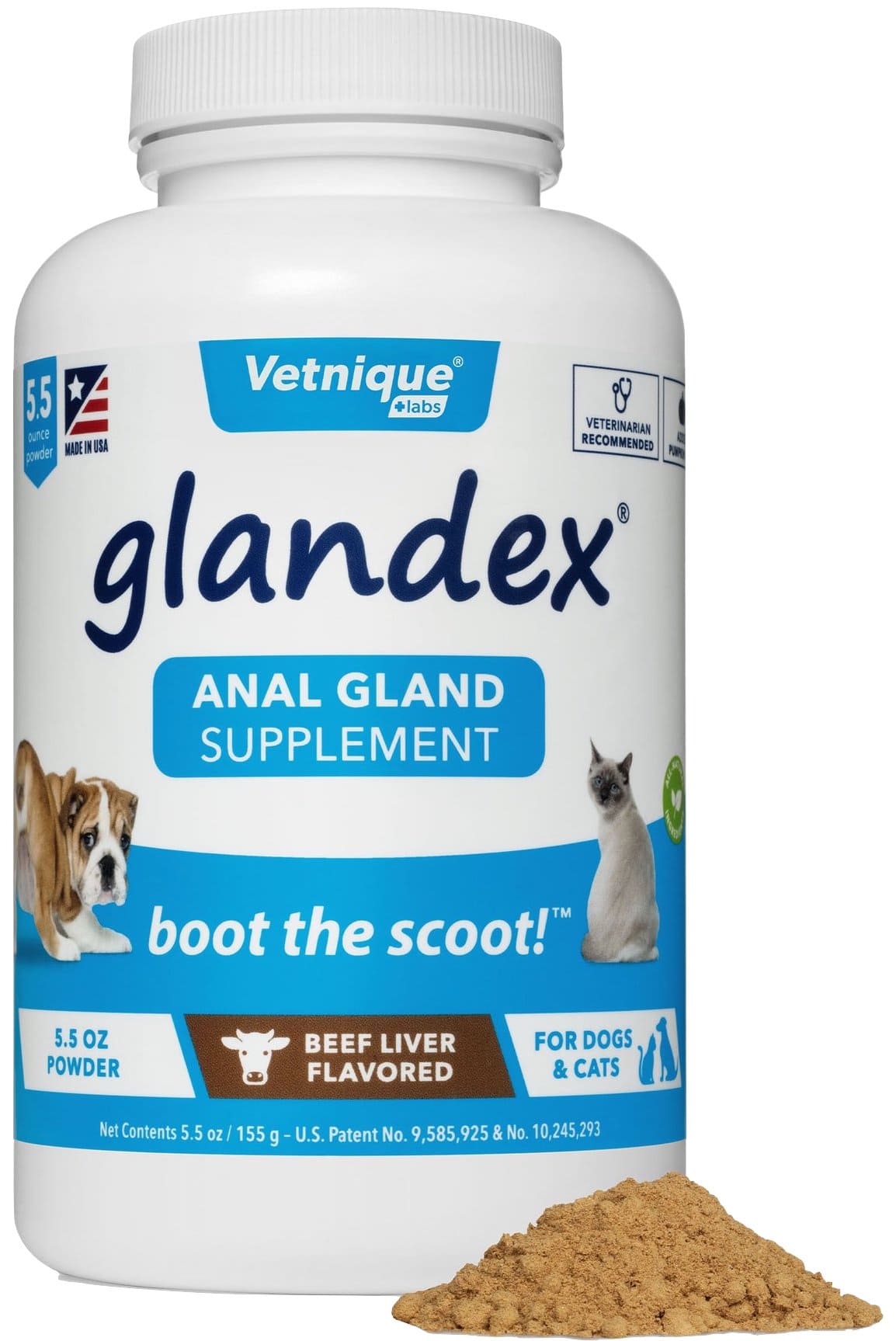 Glandex Anal Gland Supplement Powder 5.5 oz Beef Liver 1