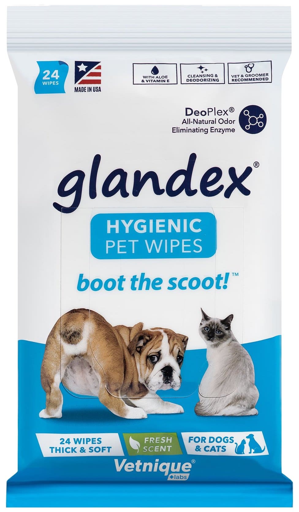 Glandex Anal Gland Hygienic Pet Wipes 24 count 1