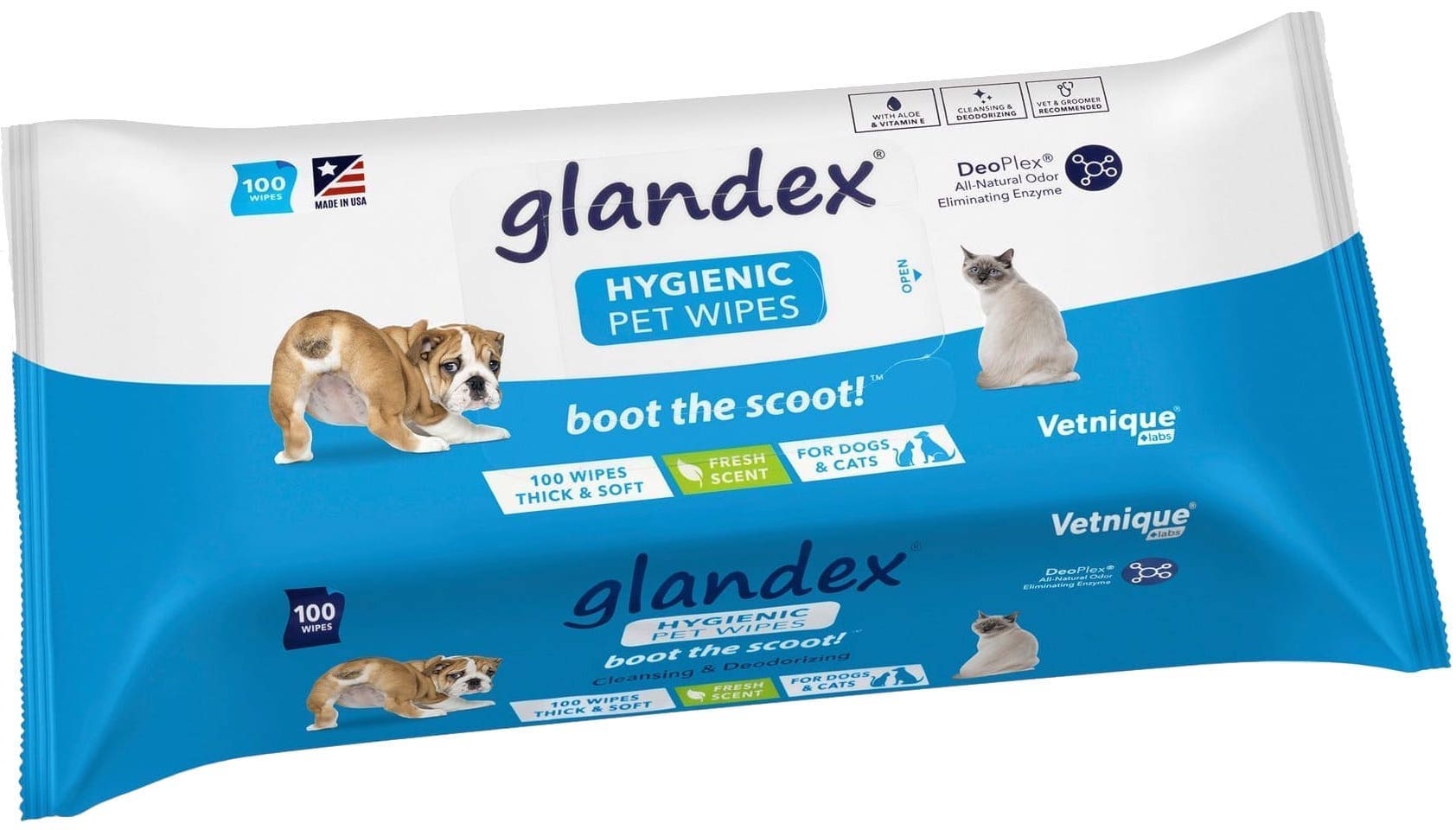 Glandex Anal Gland Hygienic Pet Wipes 100 count (Single) 1