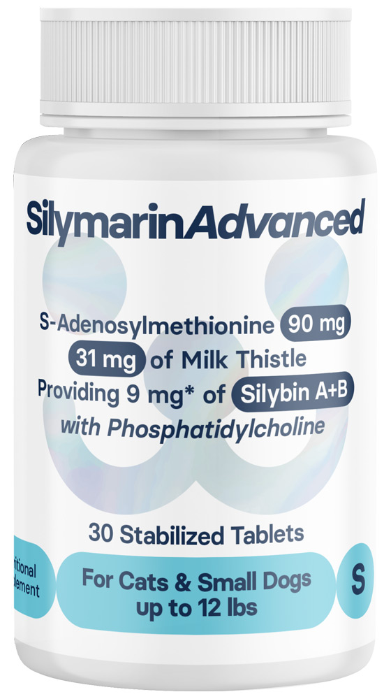 SilymarinAdvanced para gatos y perros pequeños hasta 12 lbs 30 comprimidos 90 mg 1