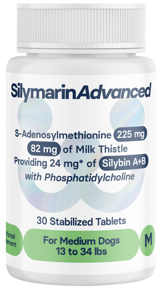 SilymarinAdvanced 30 comprimidos 225 mg para perros medianos de 13 a 34 lbs 1