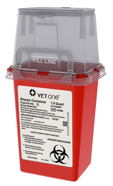 Phlebotomy Sharps Container 1.5 quart flip lid 1