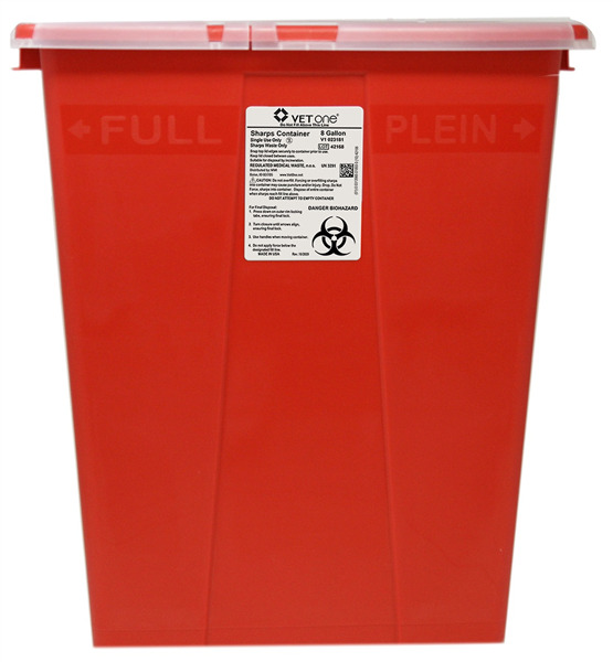 Large Multi-Purpose Sharps Container 8 gallon hinged rotary 1