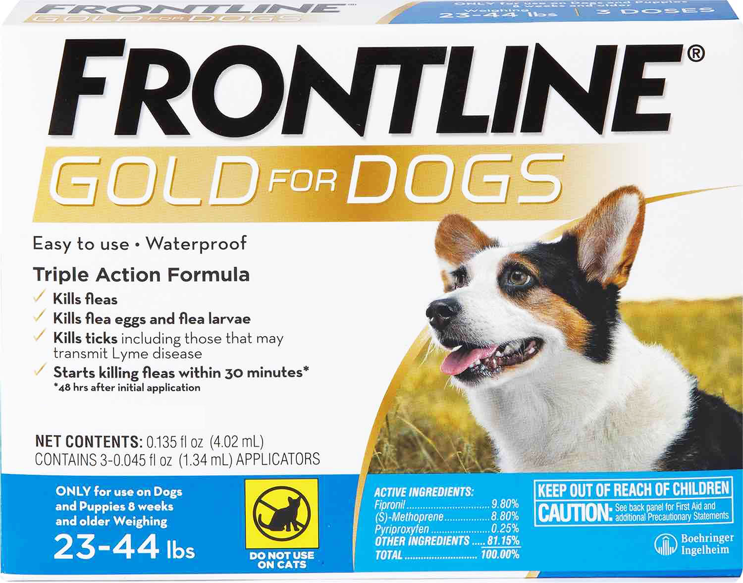 Frontline Gold for Dogs 1 dose 23-44 lbs (Blue) 1