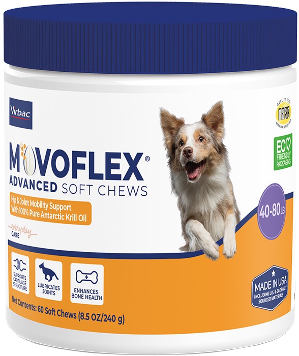 Movoflex Advanced Soft Chews	 60 count for dogs 40-80 lbs 1