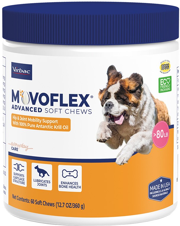 Movoflex Advanced Soft Chews	 60 count for dogs 80 lbs and over 1