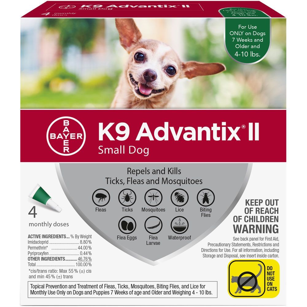 K9 Advantix II 4 doses for dogs 4-10 lbs (Green) 1
