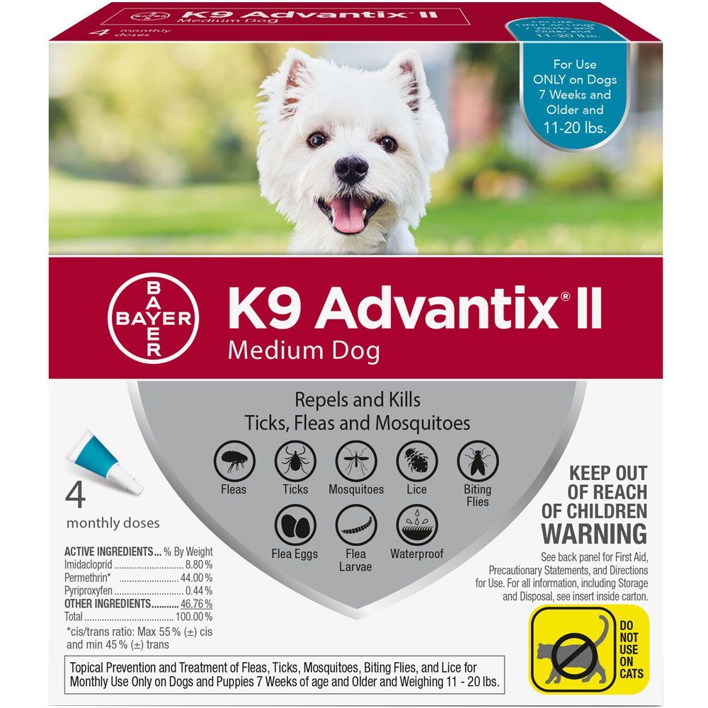 K9 Advantix II 4 doses for dogs 11-20 lbs (Teal) 1