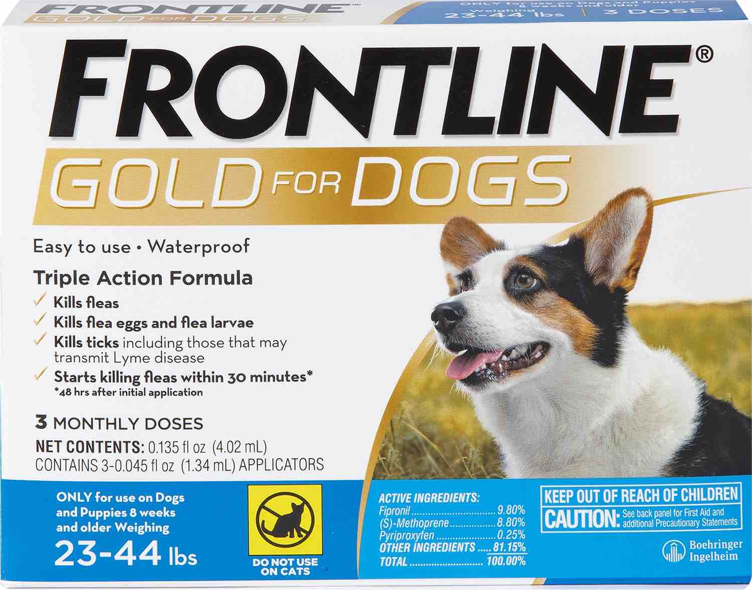 Frontline Gold for Dogs 3 doses 23-44 lbs (Blue) 1