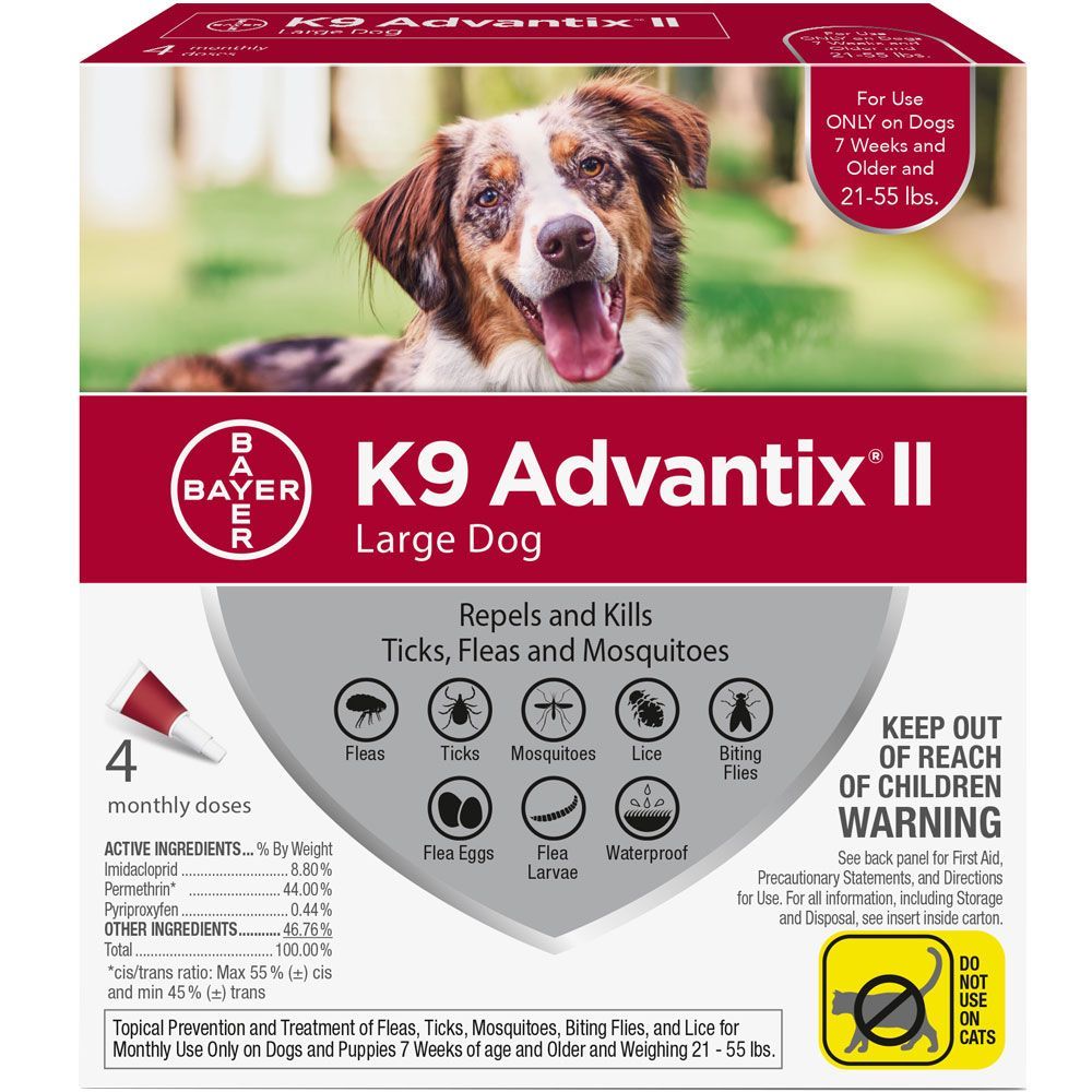 K9 Advantix II 4 doses for dogs 21-55 lbs (Red) 1